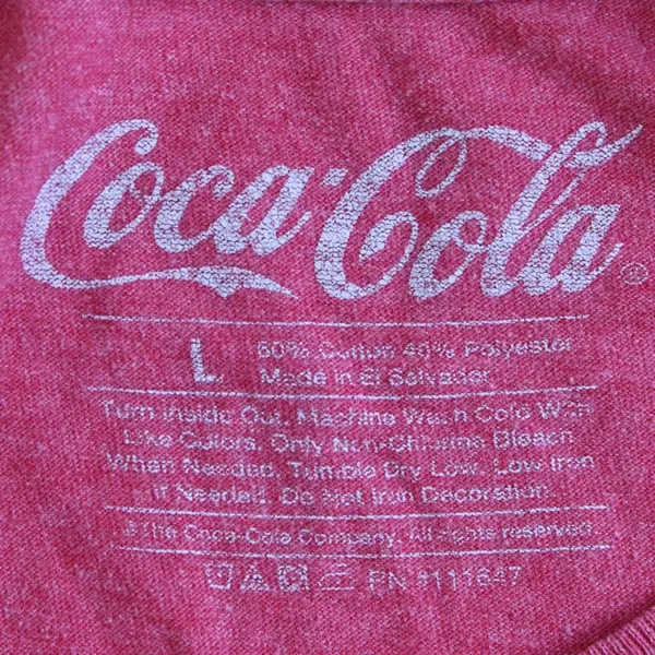 Coca-Cola Faded Red "Coca-Cola" Short Sleeve Men's T-Shirt Large