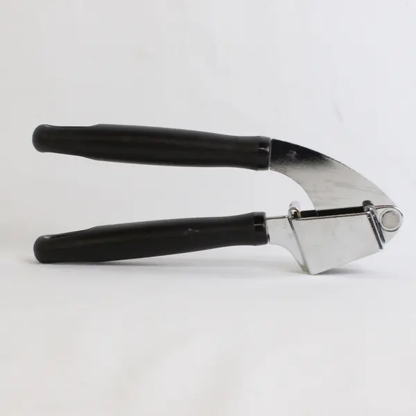 Stainless Steel Manual Garlic Press Kitchen Tool Black Handle