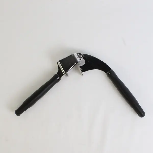 Stainless Steel Manual Garlic Press Kitchen Tool Black Handle