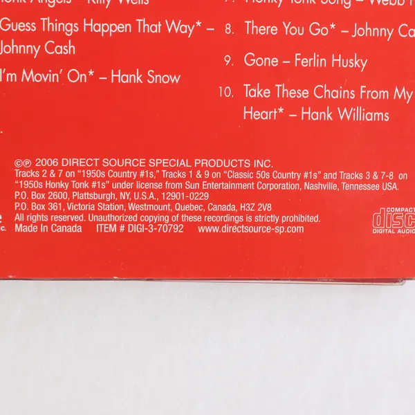 30 #1 Country Hits of the 1950s 3 CD Set, 2006 #DIGI-3-70792