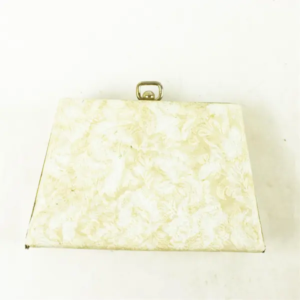 Vintage Embroidered Linen Clutch Bag Small Summer Evening Purse