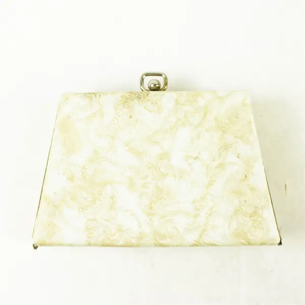 Vintage Embroidered Linen Clutch Bag Small Summer Evening Purse