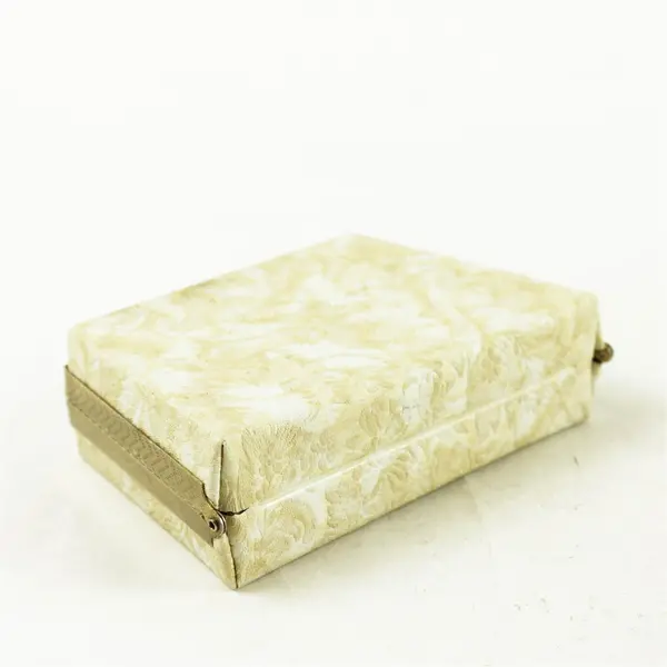 Vintage Embroidered Linen Clutch Bag Small Summer Evening Purse