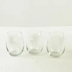 3 Assorted Wine Glasses Advertising The McMinnville Sip Wine And Food Classic