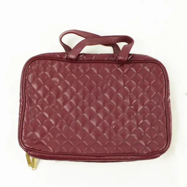 Kestrel Burgundy Makeup Bag Travel Cosmetic Case 12x8.5x2in