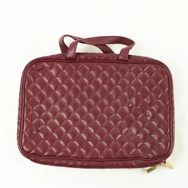 Kestrel Burgundy Makeup Bag Travel Cosmetic Case 12x8.5x2in
