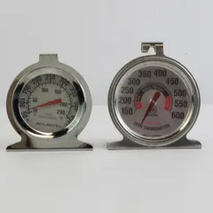 Lot of 2 Acu-Rite Stainless Steel Oven Thermometers 50-450 Deg & 150-600 Deg