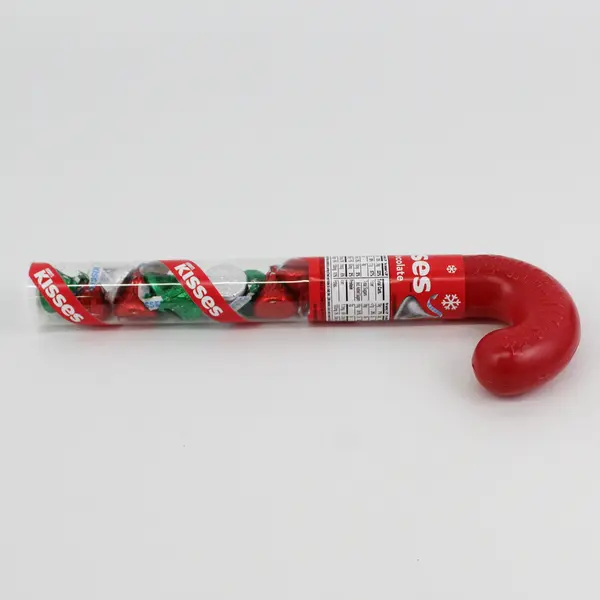 Lot of 7 Hershey Kisses Filled Candy Cane Tubes  Best By Date August 2035