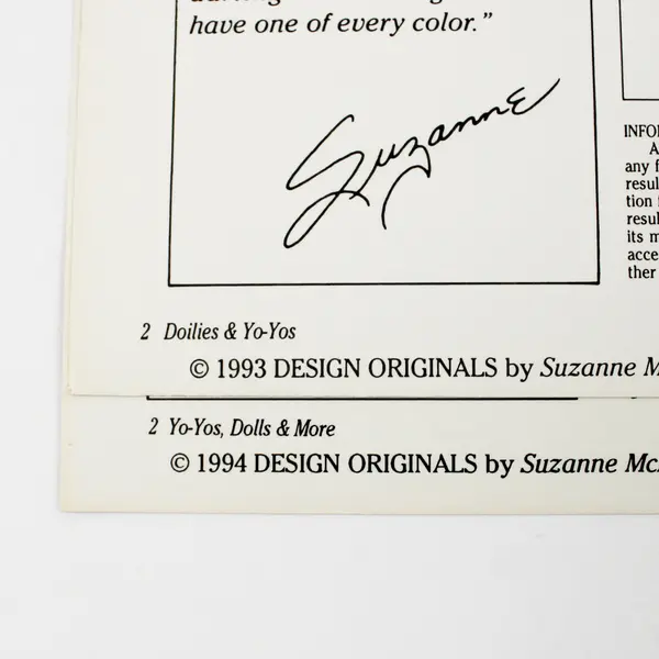 Lot of 2 Suzanne McNeill Design Originals Craft Pattern Booklets #2373 & #3071