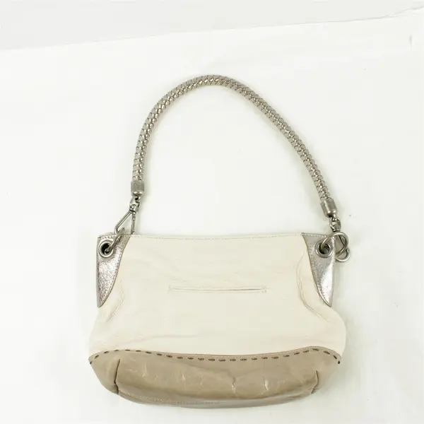 The Sak Beige Leather Small Shoulder Crossbody Purse Adjustable Strap