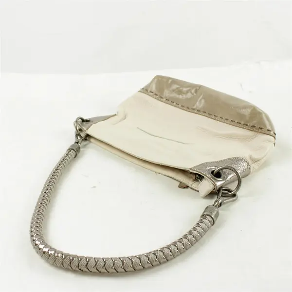 The Sak Beige Leather Small Shoulder Crossbody Purse Adjustable Strap