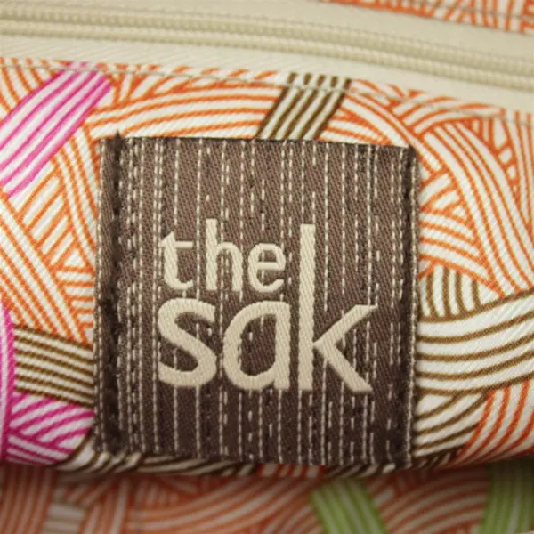 The Sak Beige Leather Small Shoulder Crossbody Purse Adjustable Strap