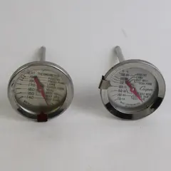Lot of 2 Vintage Cooper Meat Thermometers 4" Probes