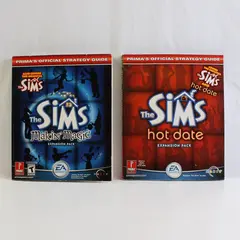 Lot of 2 Prima's Official Strategy Guides The Sims Hot Date & Makin' Magic PB