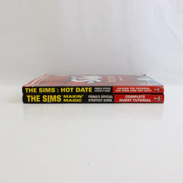 Lot of 2 Prima's Official Strategy Guides The Sims Hot Date & Makin' Magic PB