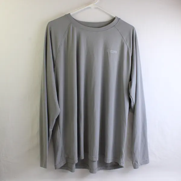 CQR Tactical Gear Solid Gray Color Long Sleeve T-Shirt Active Wear Men's XL