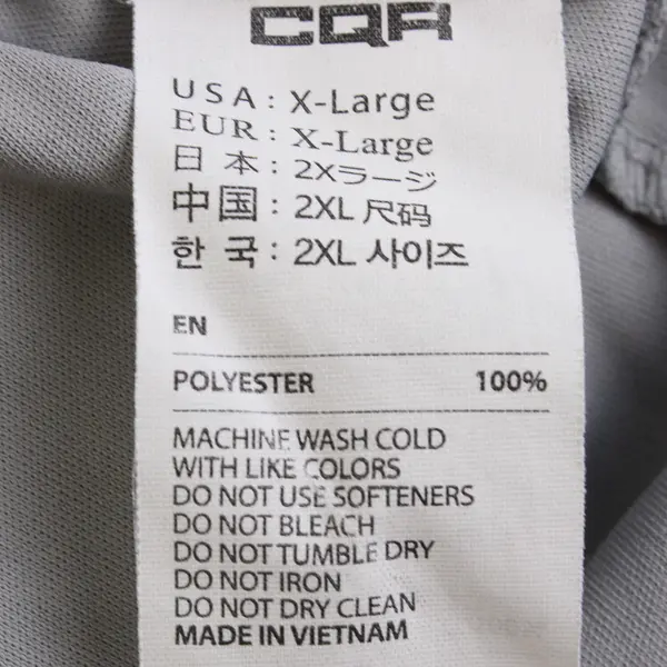 CQR Tactical Gear Solid Gray Color Long Sleeve T-Shirt Active Wear Men's XL