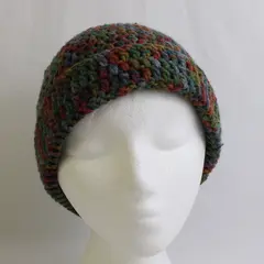 Handmade Multicolor Knit Beanie Adult One-Size