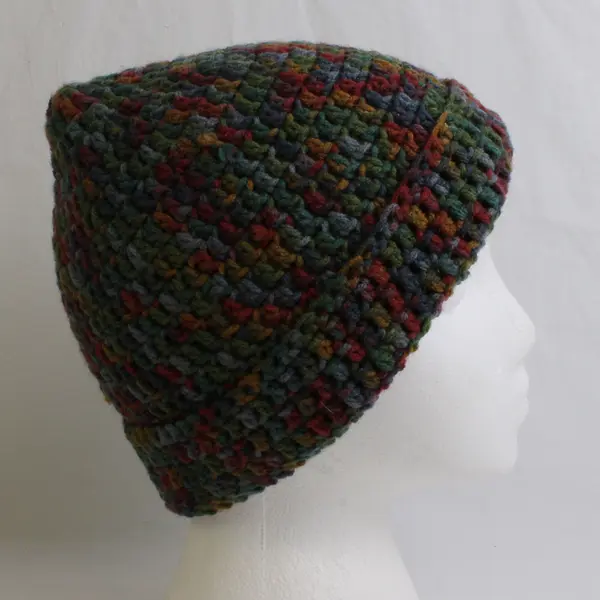 Handmade Multicolor Knit Beanie Adult One-Size