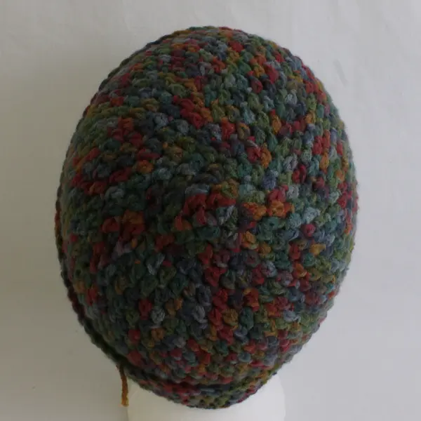 Handmade Multicolor Knit Beanie Adult One-Size