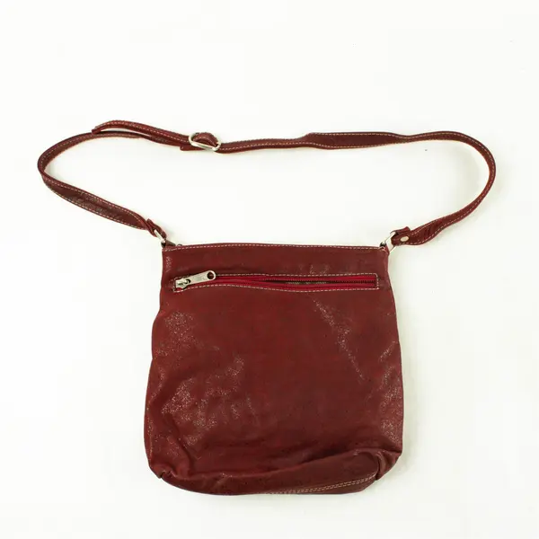 Small Red Crossbody Handbag Adjustable Shoulder Strap Front Pocket