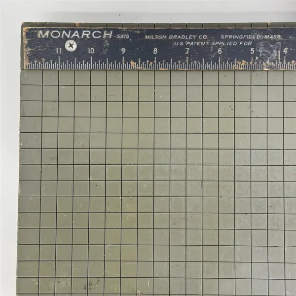 Vintage Milton Bradley MONARCH Paper Cutter Model 5212 With 12" x 12" Grid