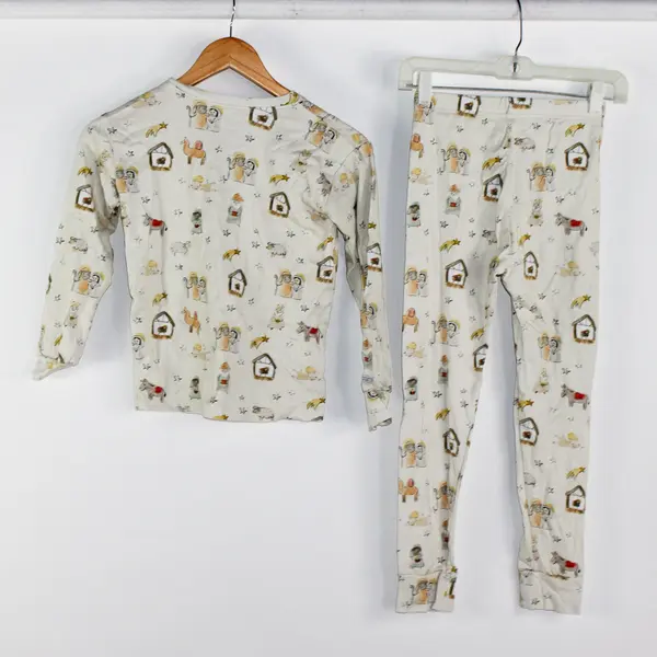 Holy Pals Nativity Design 2-Piece Cotton Pajama Set Kids' Size 12
