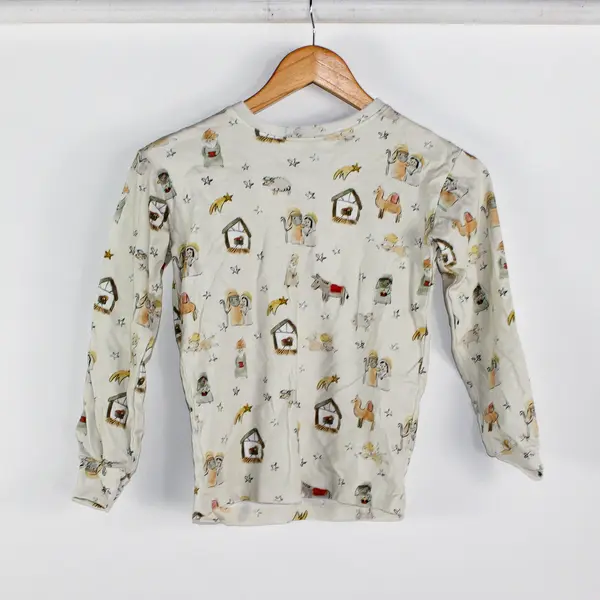 Holy Pals Nativity Design 2-Piece Cotton Pajama Set Kids' Size 12