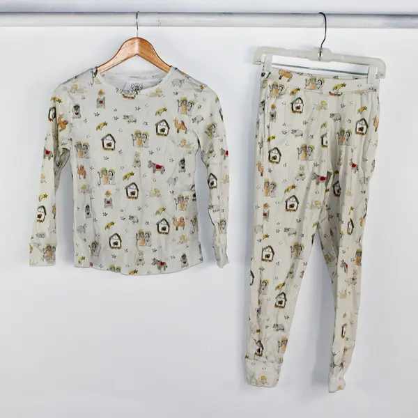 Holy Pals Nativity Design 2-Piece Cotton Pajama Set Women's Size XS