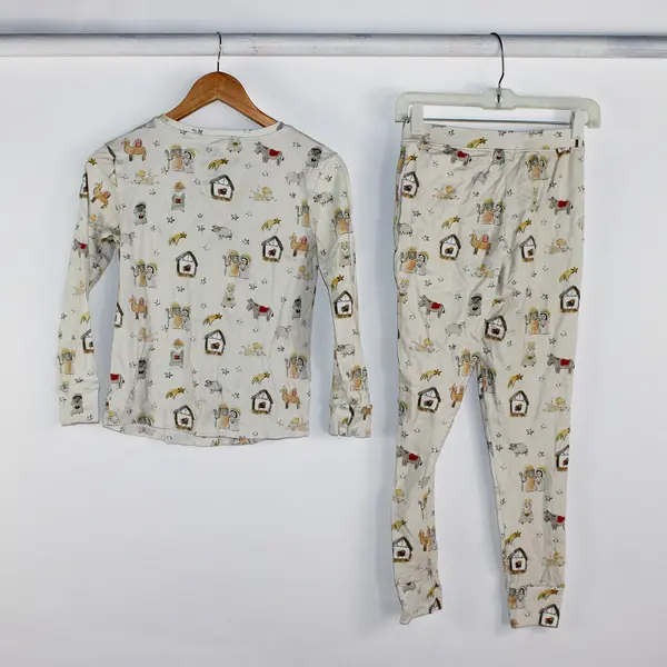 Holy Pals Nativity Design 2-Piece Cotton Pajama Set Women's Size XS