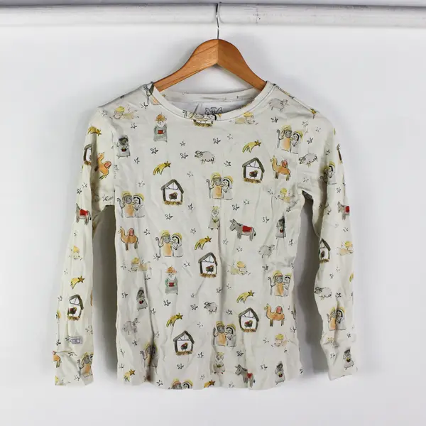 Holy Pals Nativity Design 2-Piece Cotton Pajama Set Women's Size XS