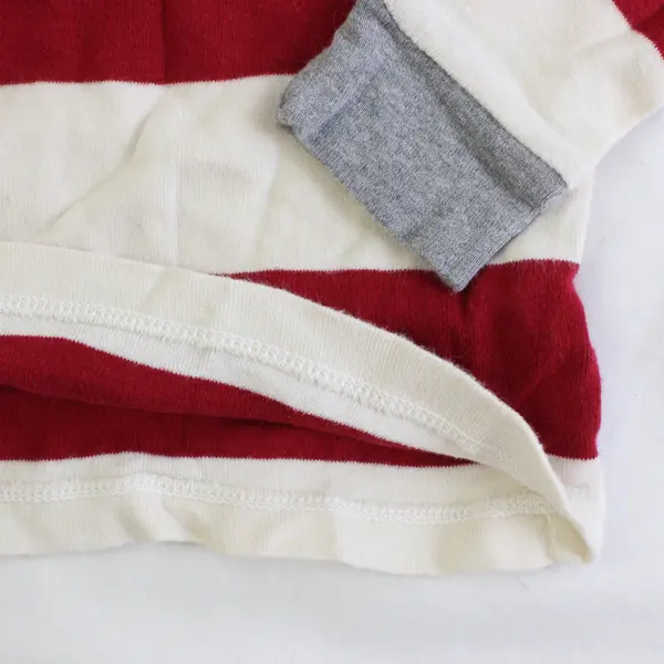 Burt's Bees Red and White Striped Pajama Shirt Kids' Size Small