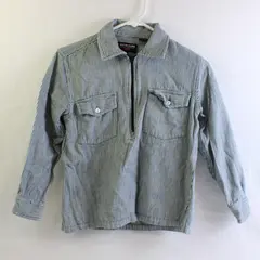 Kenyon International Blue and White Pinstripe 1/4-Zip Top Boys' Size Small 8