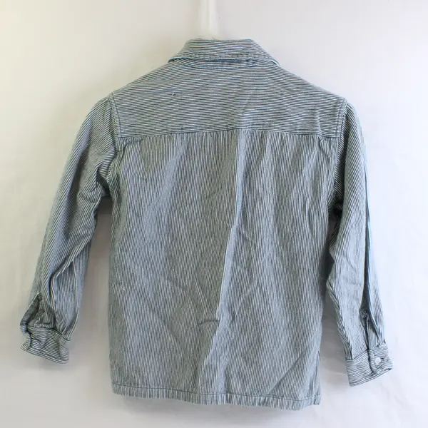 Kenyon International Blue and White Pinstripe 1/4-Zip Top Boys' Size Small 8