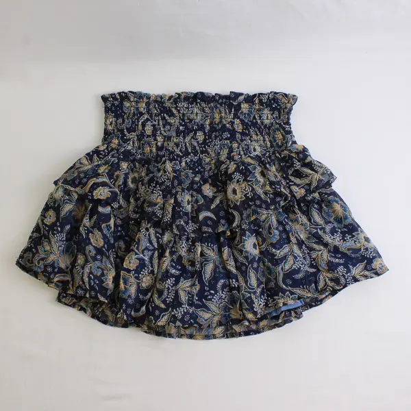 Patrons Of Peace Blue Abstract Floral Patterned Short Skort Women's XS
