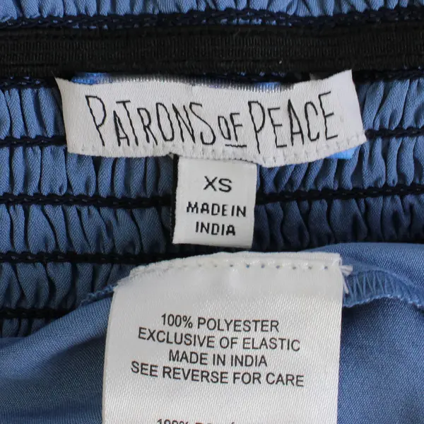 Patrons Of Peace Blue Abstract Floral Patterned Short Skort Women's XS