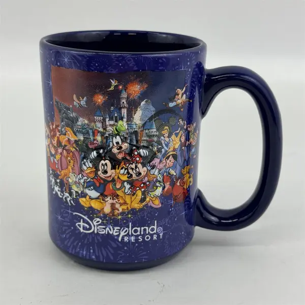Disneyland Resort Mickey & Gang  Blue Raised Coffee Mug Cup