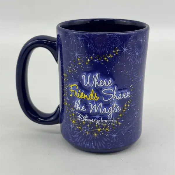 Disneyland Resort Mickey & Gang  Blue Raised Coffee Mug Cup