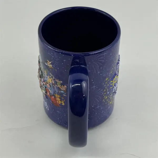 Disneyland Resort Mickey & Gang  Blue Raised Coffee Mug Cup