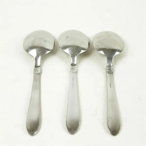 Set of 3 Oneida Banbury Stainless Serving Tablespoons