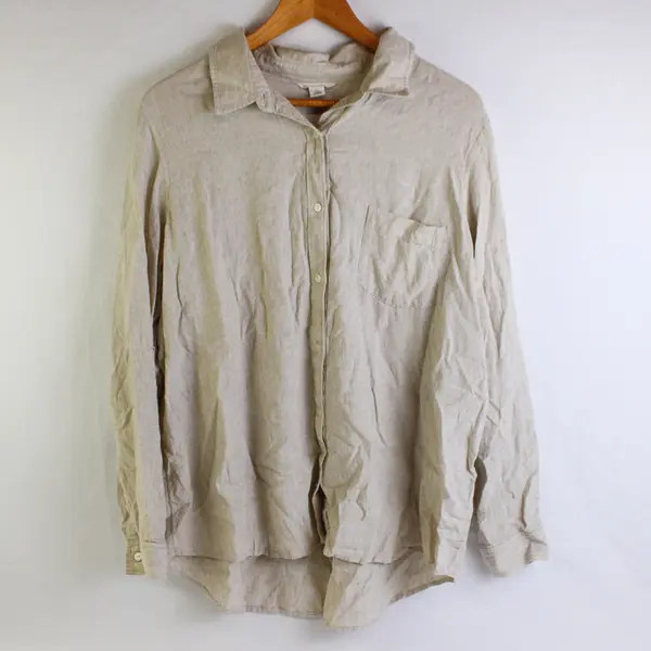 Caslon Cream Long-Sleeved Button-Up Women's XXL