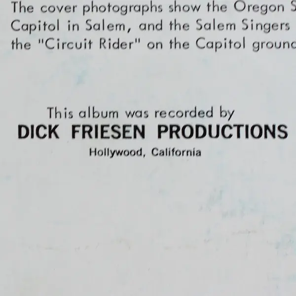 The Salem Singers Sphere Records SP-5003