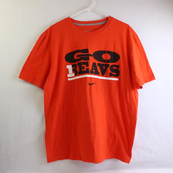 Nike Oregon State University OR "Go Beavs" Orange Short Sleeve T-Shirt Men's XL