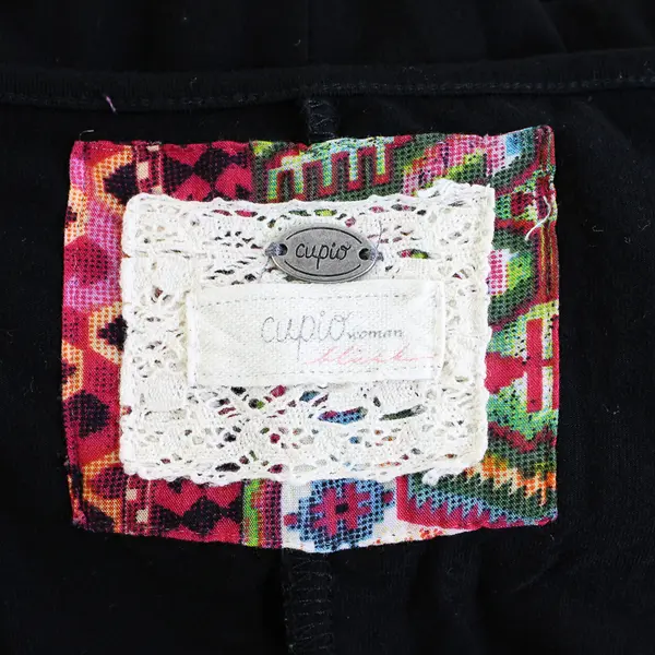 Cupio Solid Black 3/4-Sleeve Knee-Length Shift Dress Women's Size 2X