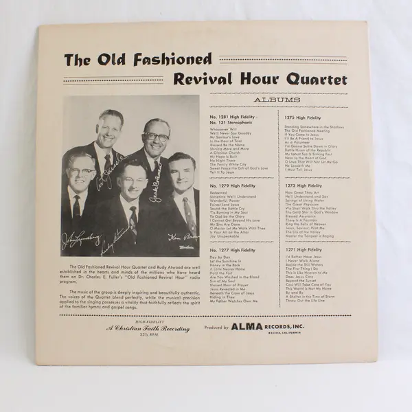 Old Fashioned Revival Hour Quartet: with Rudy Atwood 12" LP