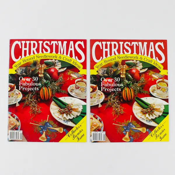 2 Christmas Year-Round Needlework & Craft Ideas Magazine Premier Issues 1990