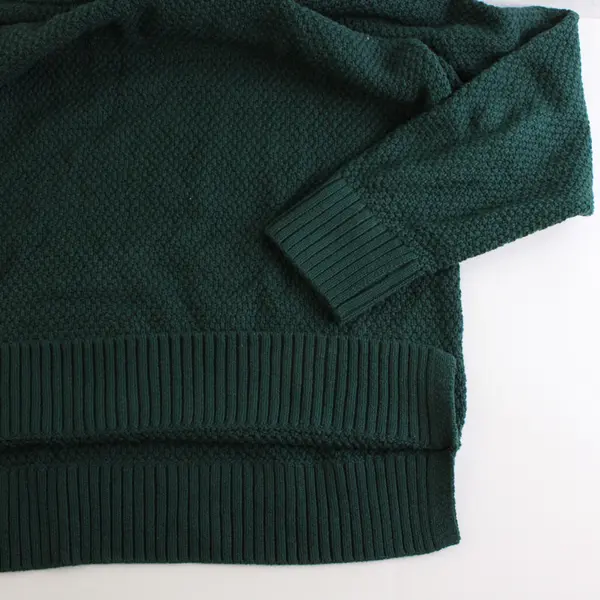 Old Navy Solid Forest Green Long Sleeve Knit Sweater Men's Medium