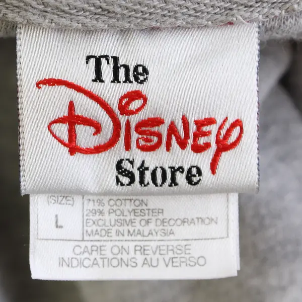 Disney Store Gray Mickey Mouse Embroidered Long Sleeve Sweatshirt Men's Large
