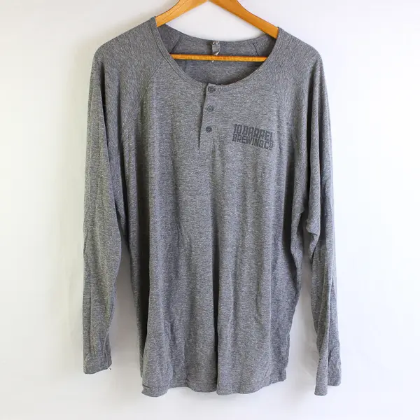 Next Level Apparel 10 Barrel Brewing Co. Gray Long-Sleeved Shirt Men's XL