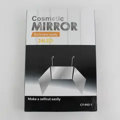 Hieey Trifold 24 LED Cosmetic Mirror W/ Telescoping Hooks CY0431 Open Box
